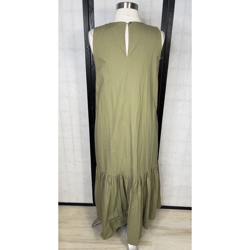 The Frankie Shop - Gathered Tiered Cotton-poplin Midi Dress. Size: S - Picture 3 of 6